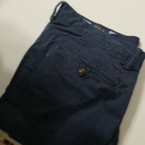 Polo‎ Ralph Lauren Chino Pants Blue Cotton Blend Casual Menswear 34x27 flaw